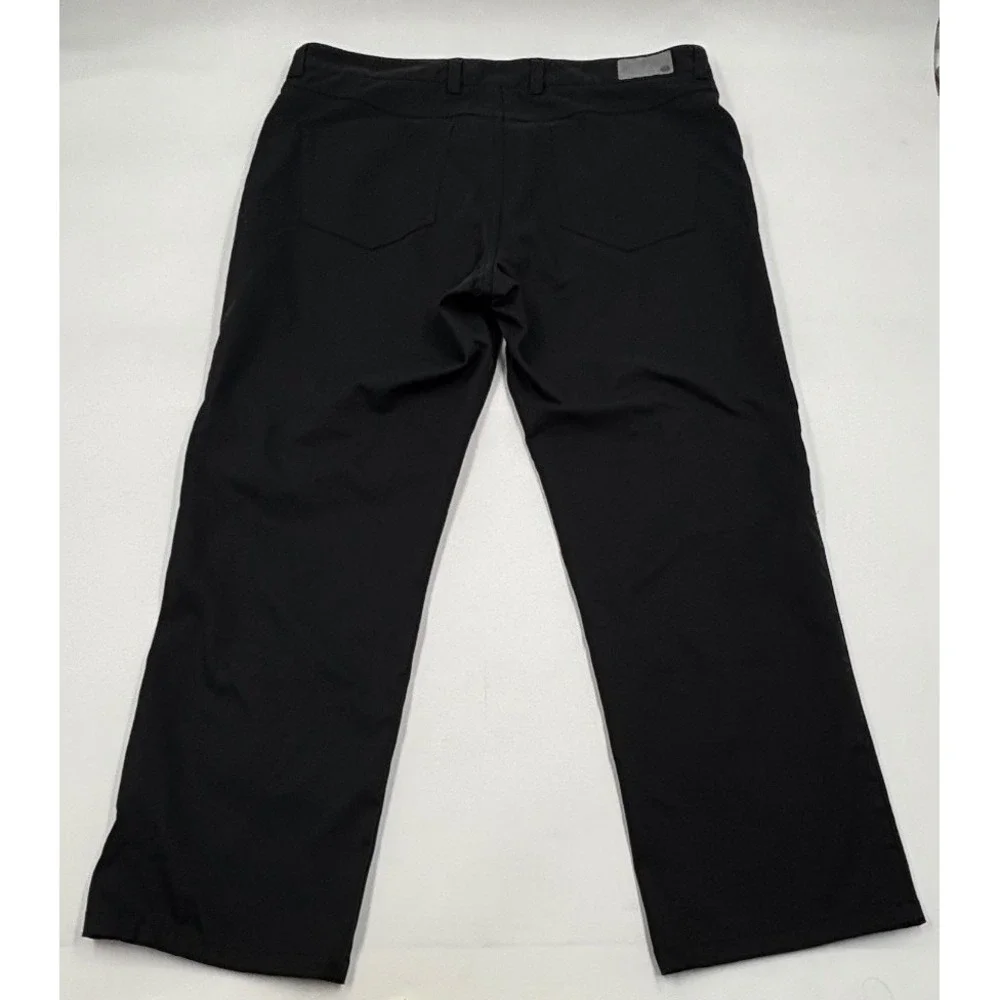 Peter Millar Men's 35/32 Performance Black 5-Pocket Golf Polyester Pants